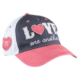 Pale Violet Red Cherished Girl Womens Cap Love One Another