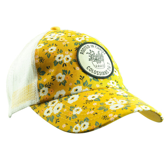 Goldenrod Cherished Girl Womens Cap Rooted In Christ