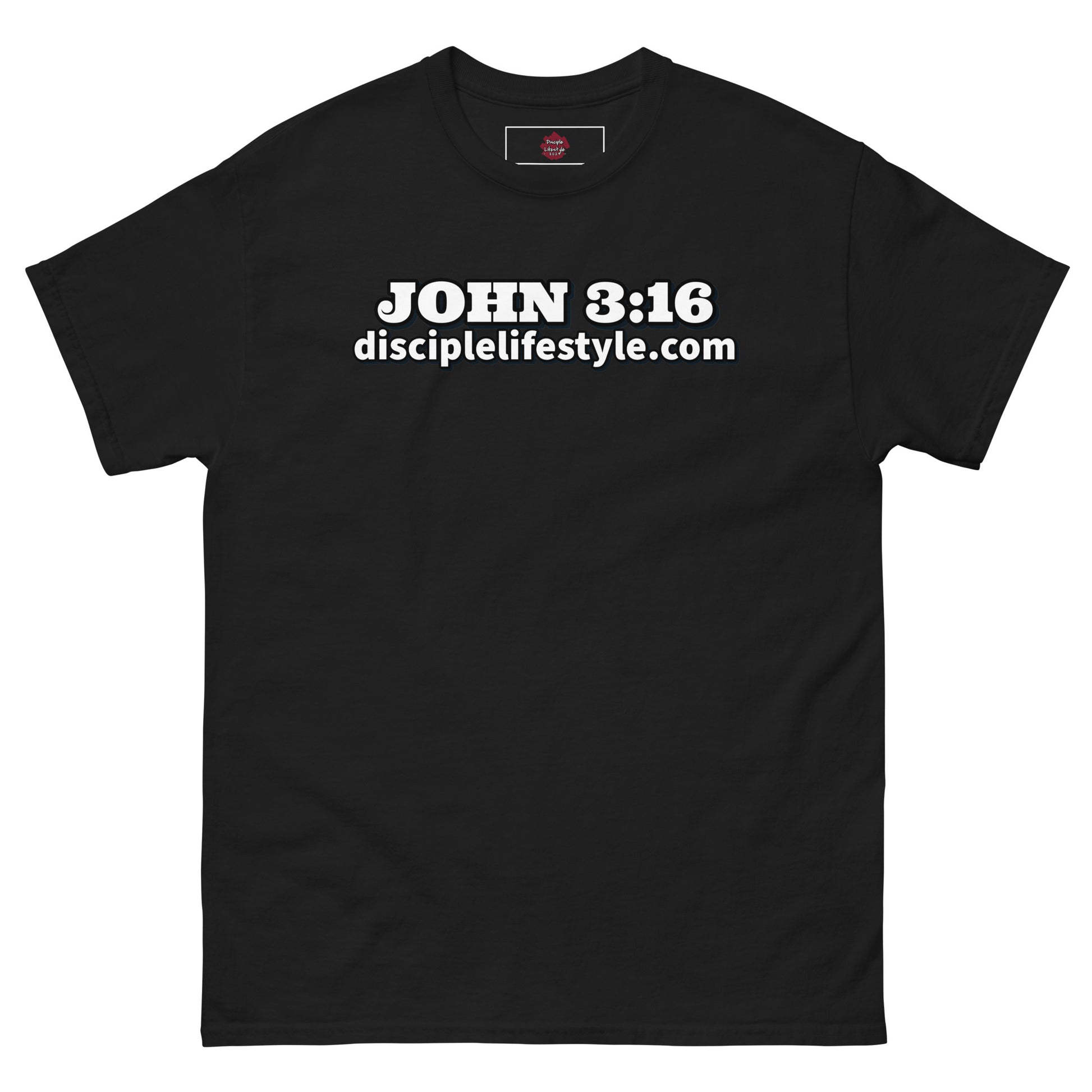Black John 3:16 Men's Classic Tee